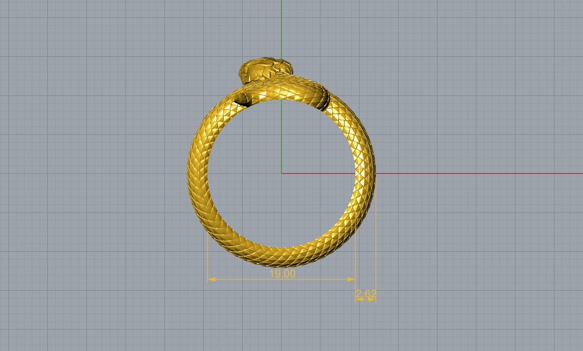 Snake Ring 3D print model 3D print model_14