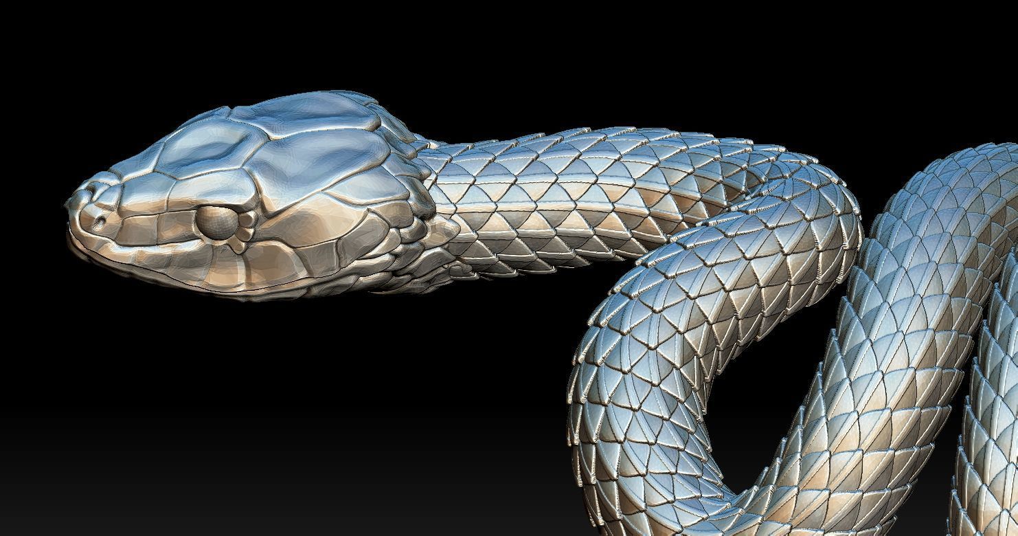 Snake Ring 3D print model 3D print model_2