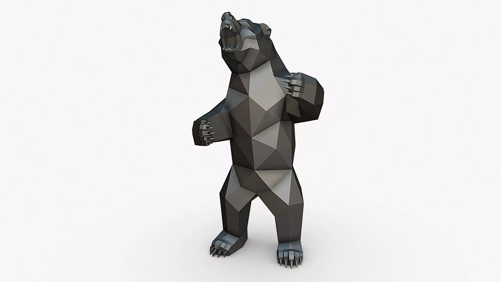 grizzly bear figure 3D print model