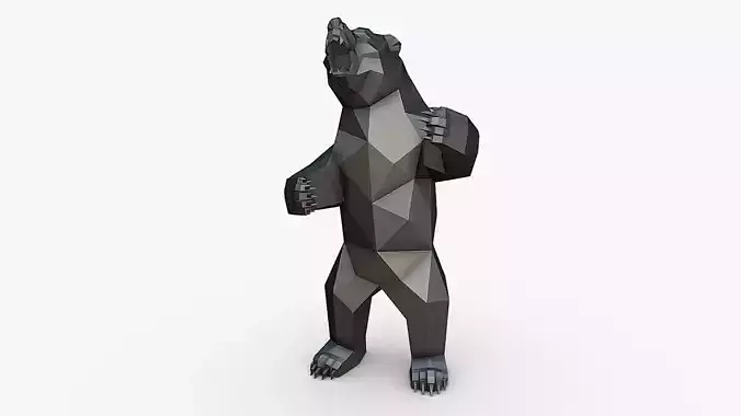grizzly bear figure 3D print model