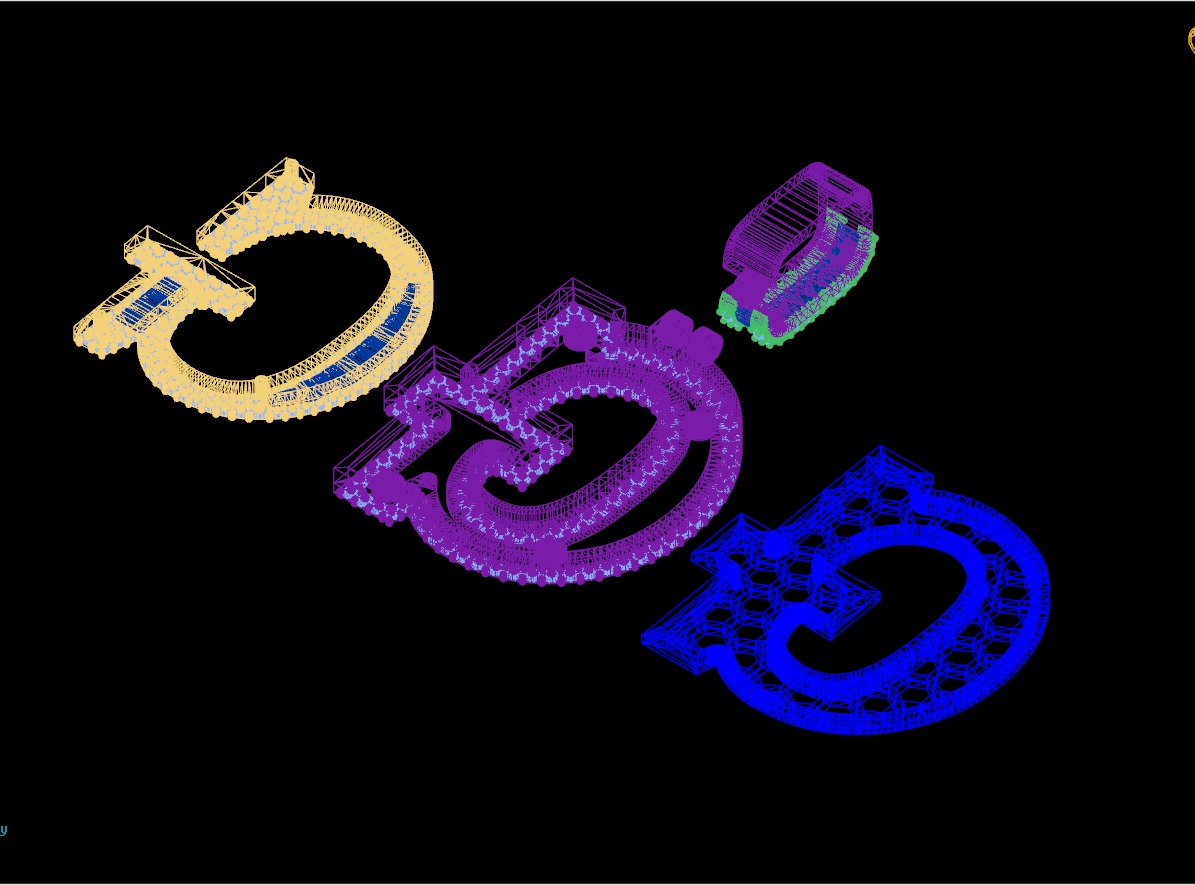 Custom Initial G Letter Diamond Pendant AtoZ Alphabet Necklace 3D print model_17