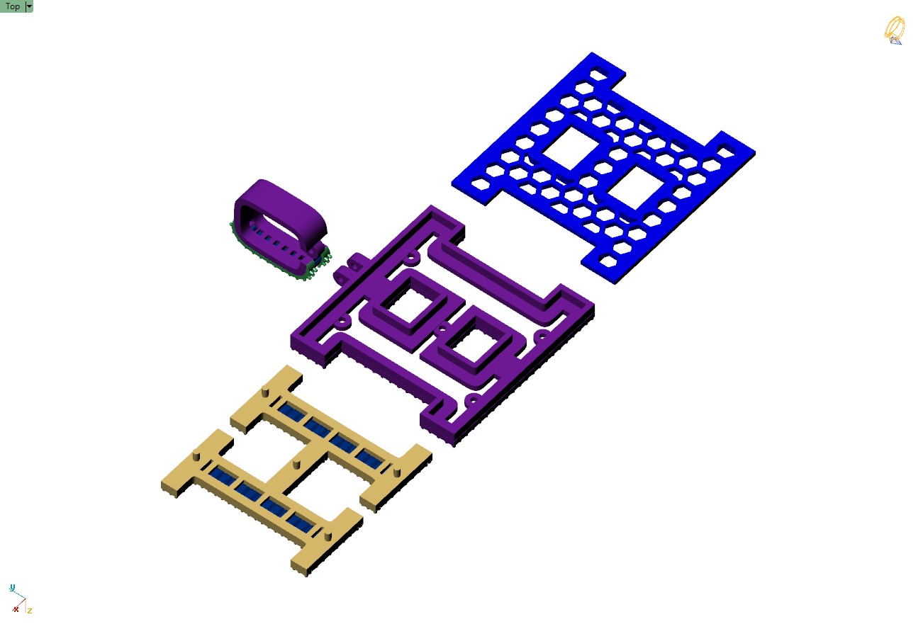 Custom Initial H Letter Diamond Pendant AtoZ Alphabet Necklace 3D print model_14