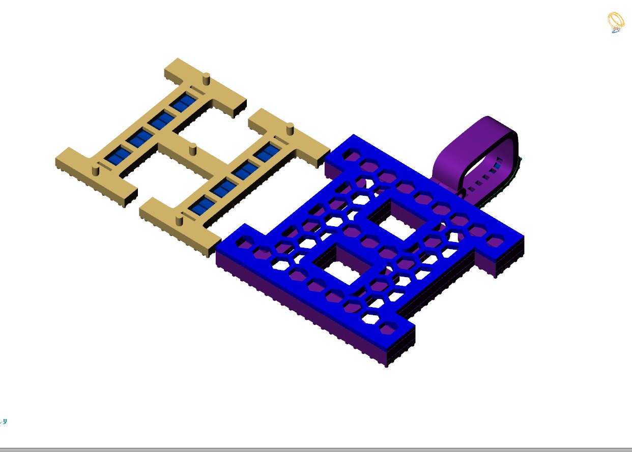 Custom Initial H Letter Diamond Pendant AtoZ Alphabet Necklace 3D print model_11