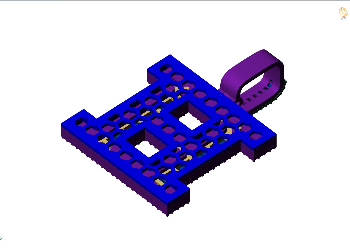 Custom Initial H Letter Diamond Pendant AtoZ Alphabet Necklace 3D print model_9