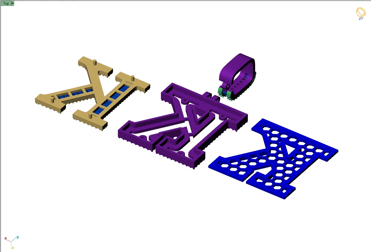 Custom Initial K Letter Diamond Pendant AtoZ Alphabet Necklace 3D print model_16