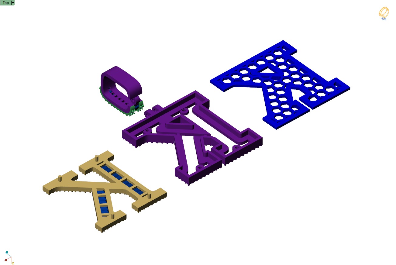 Custom Initial K Letter Diamond Pendant AtoZ Alphabet Necklace 3D print model_15