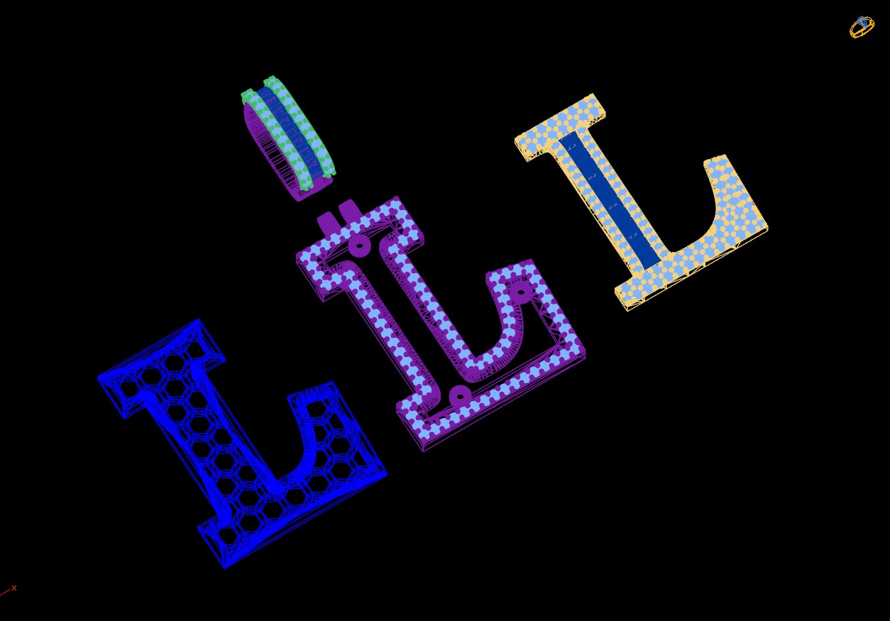 Custom Initial L Letter Diamond Pendant AtoZ Alphabet Necklace 3D print model_17