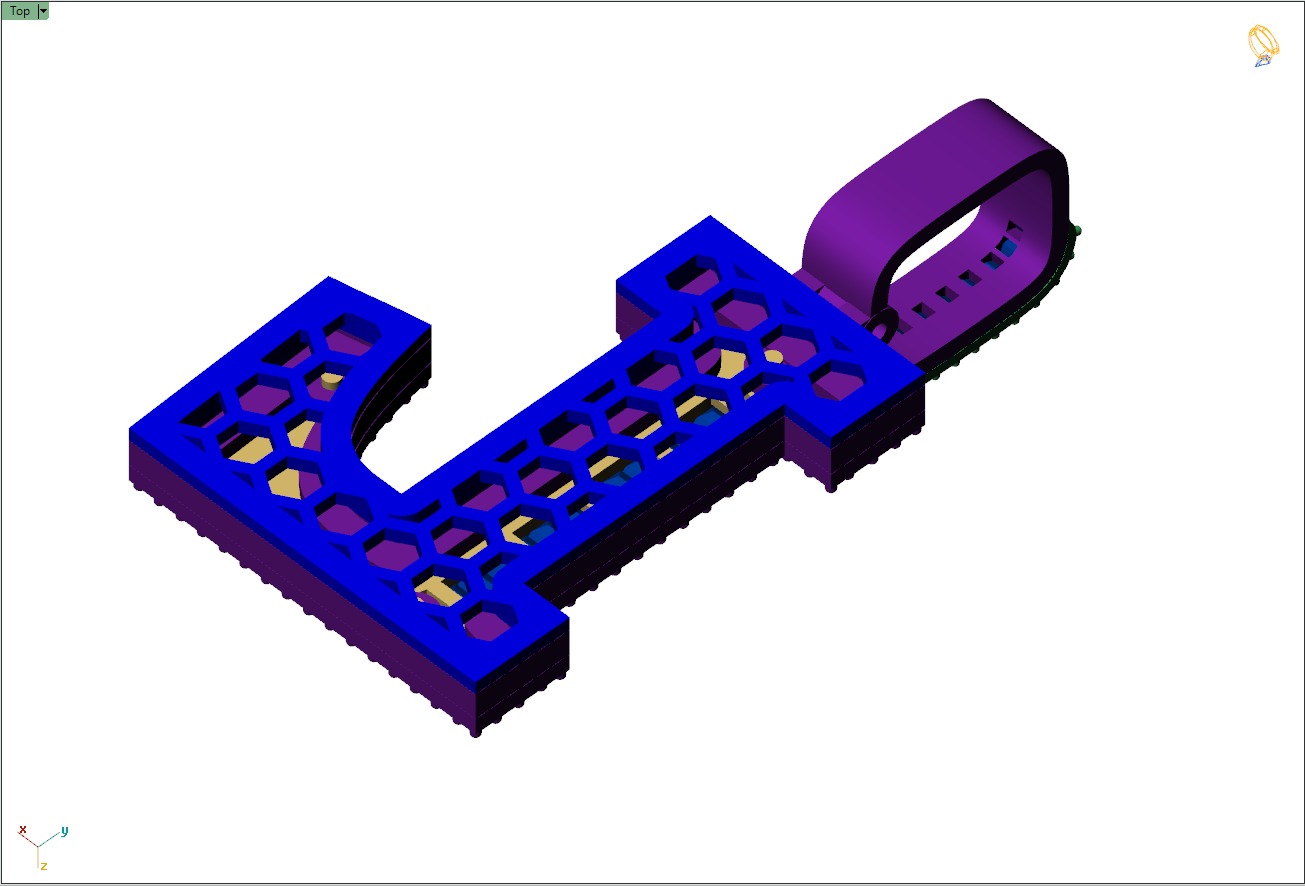 Custom Initial L Letter Diamond Pendant AtoZ Alphabet Necklace 3D print model_9