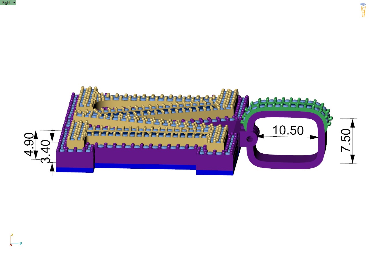 Custom Initial M Letter Diamond Pendant AtoZ Alphabet Necklace 3D print model_8