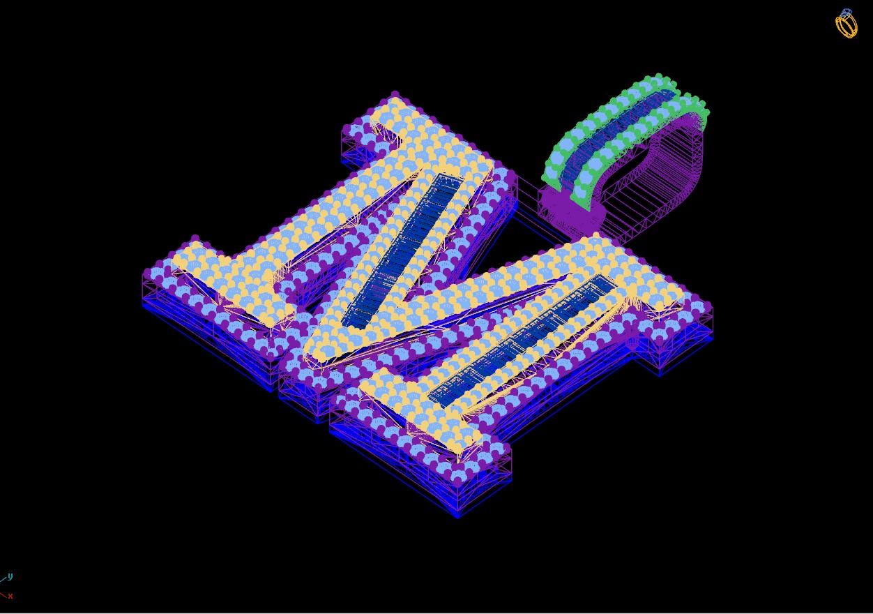 Custom Initial M Letter Diamond Pendant AtoZ Alphabet Necklace 3D print model_16