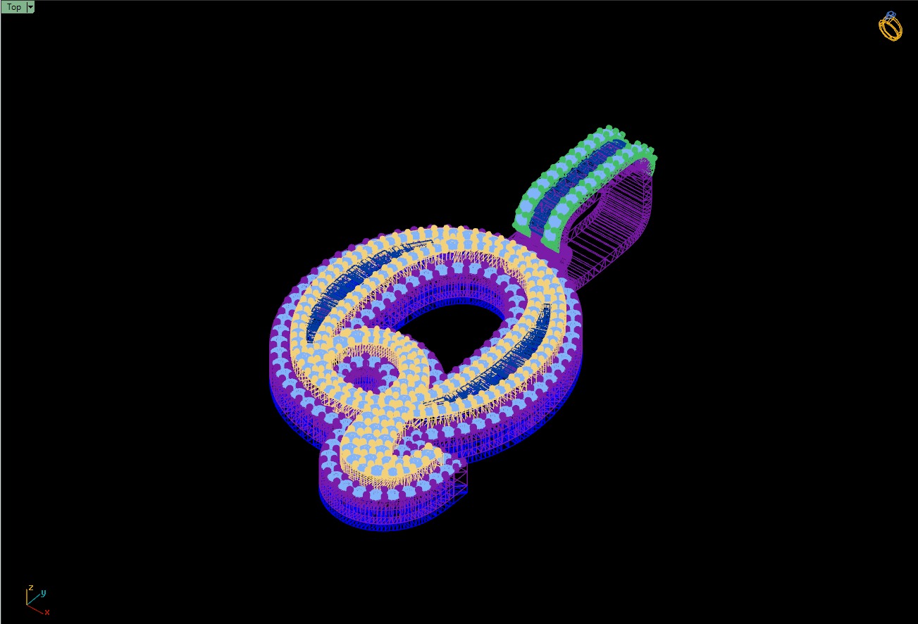 Custom Initial Q Letter Diamond Pendant AtoZ Alphabet Necklace 3D print model_19