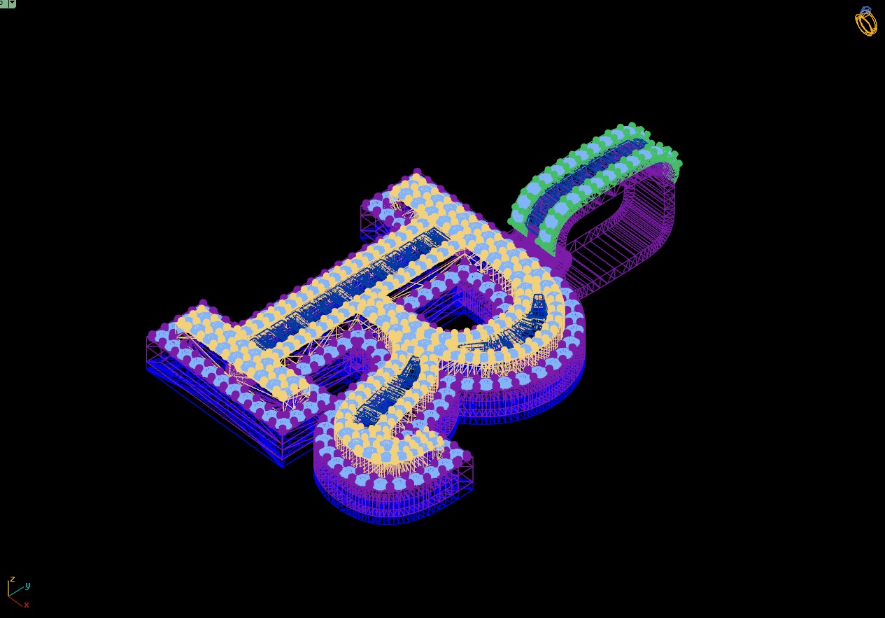 Custom Initial R Letter Diamond Pendant AtoZ Alphabet Necklace 3D print model_16