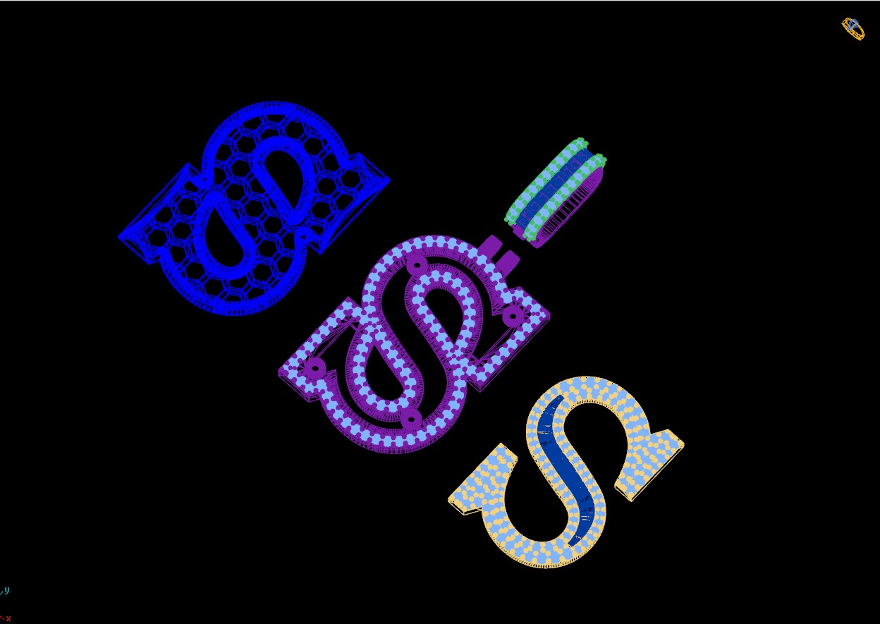 Custom Initial S Letter Diamond Pendant AtoZ Alphabet Necklace 3D print model_17