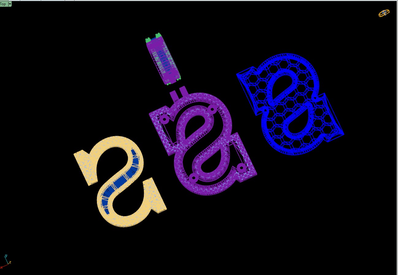 Custom Initial S Letter Diamond Pendant AtoZ Alphabet Necklace 3D print model_18