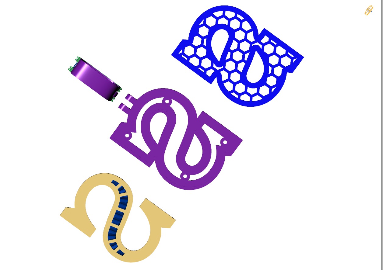 Custom Initial S Letter Diamond Pendant AtoZ Alphabet Necklace 3D print model_14