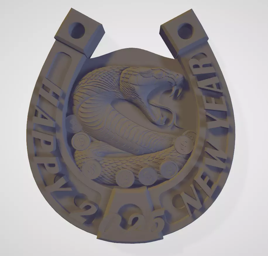 The snake is a symbol of the next new year 2025 Free 3D print model