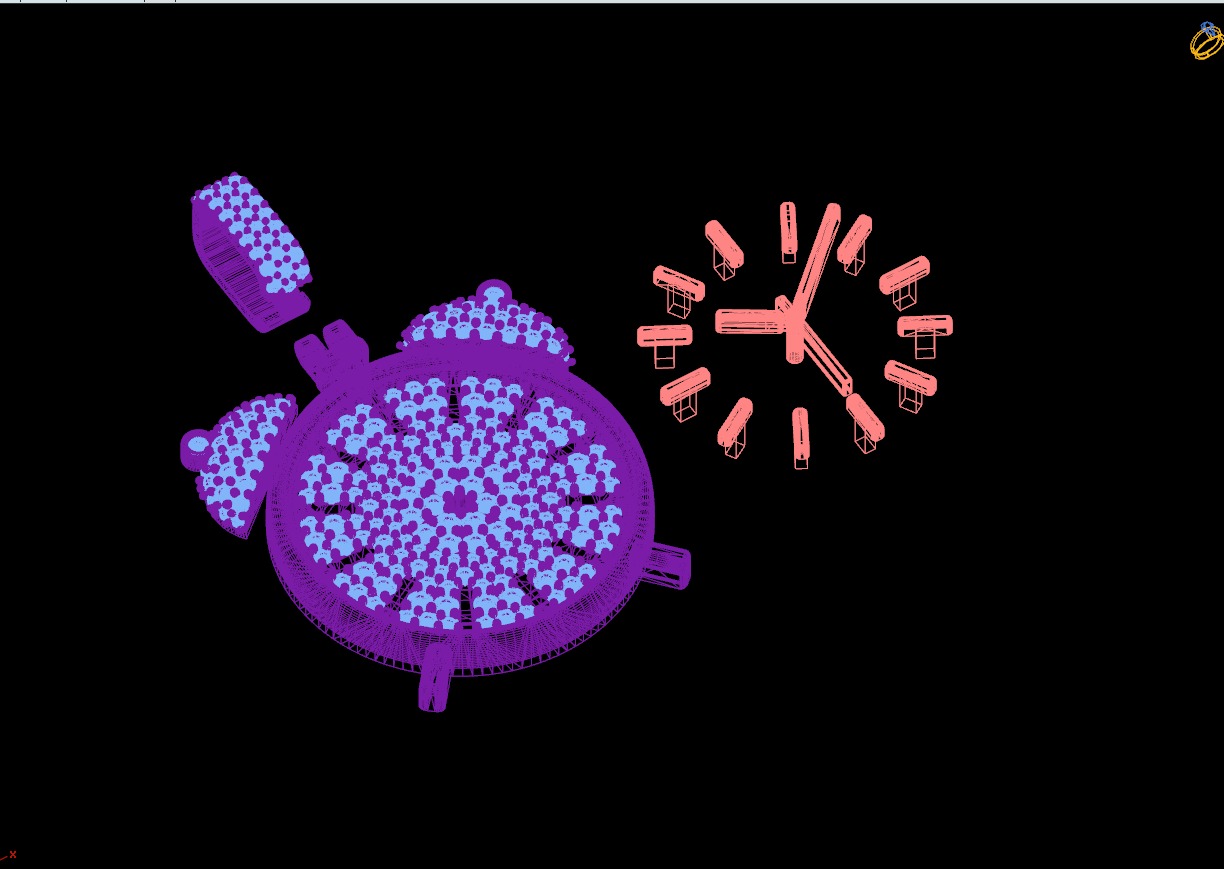 Custom Alarm Clock Emoji Diamond Pendant - Clock Pendant 3D print model_15