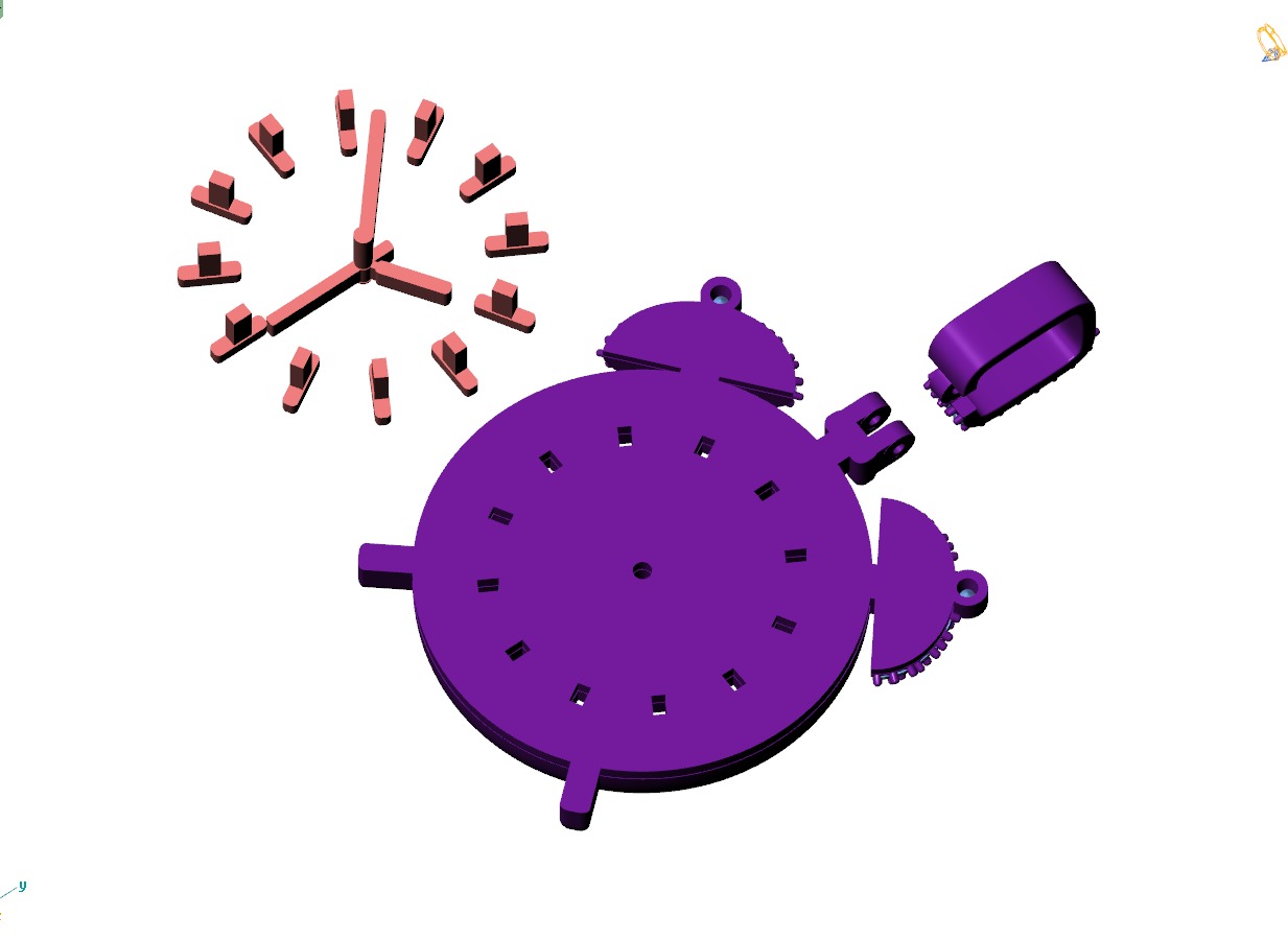 Custom Alarm Clock Emoji Diamond Pendant - Clock Pendant 3D print model_12