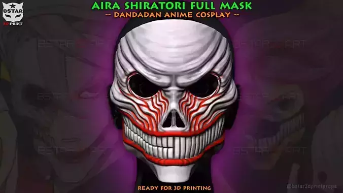 Aira Shiratori Full Mask - Dandadan  Anime Cosplay 3D print model