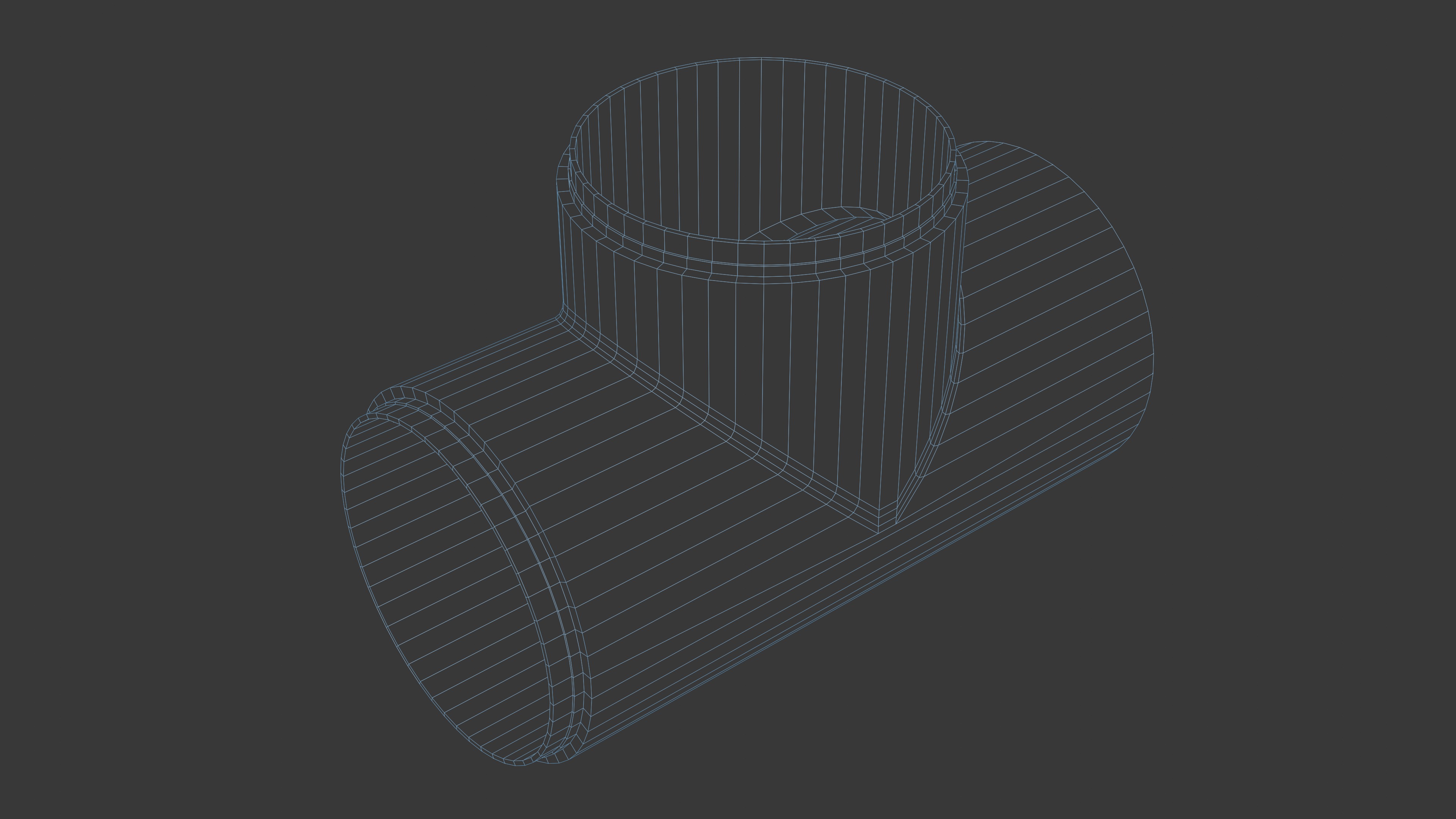 Modular Concrete Pipe Set Low-poly 3D model_11