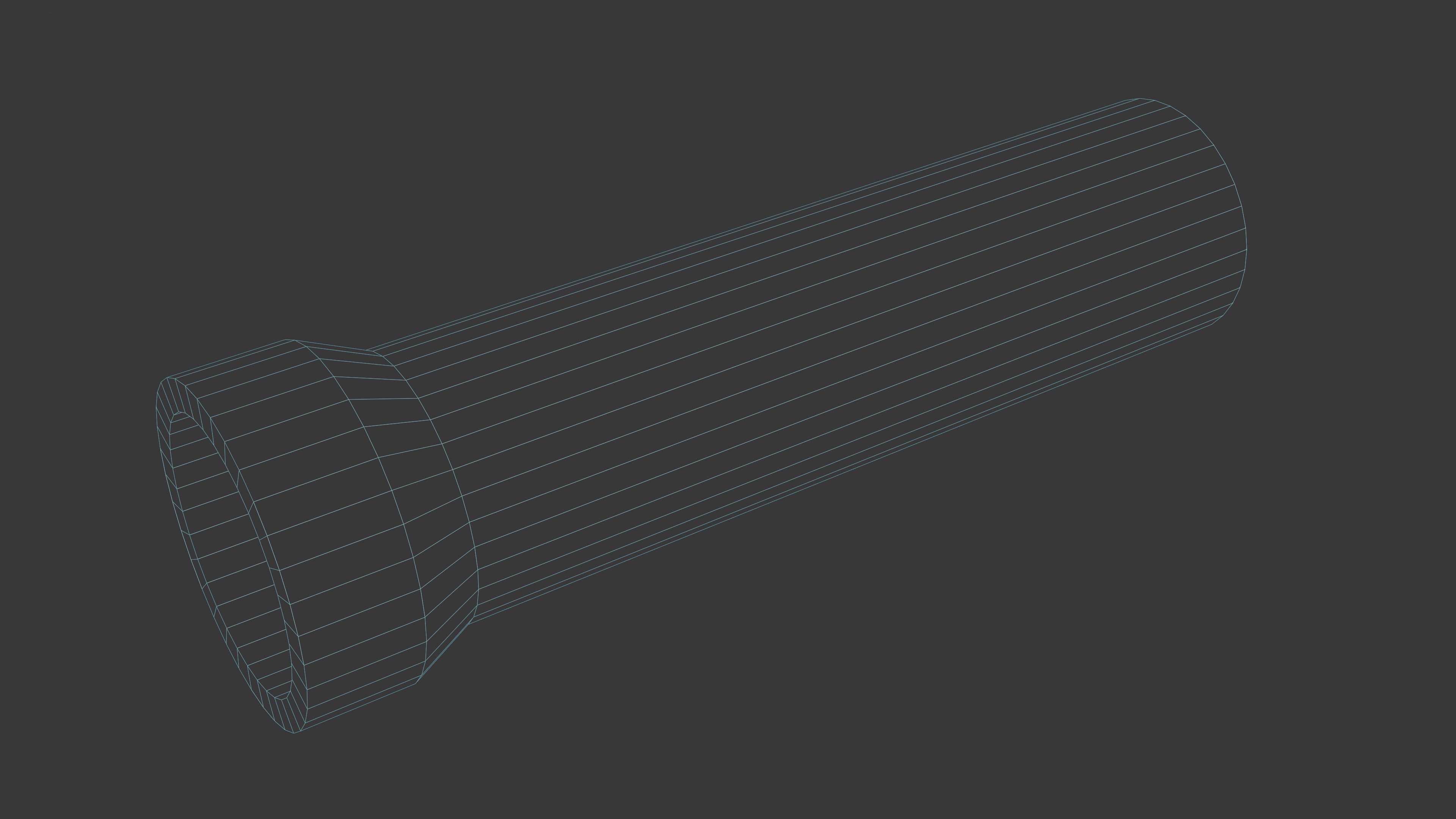 Modular Concrete Pipe Set Low-poly 3D model_13