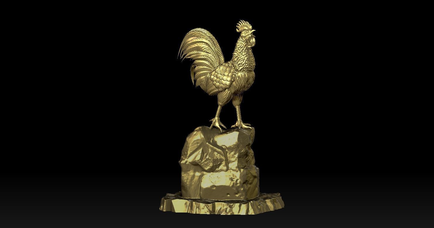 Rooster Statue 3D Print model 3D print model_12