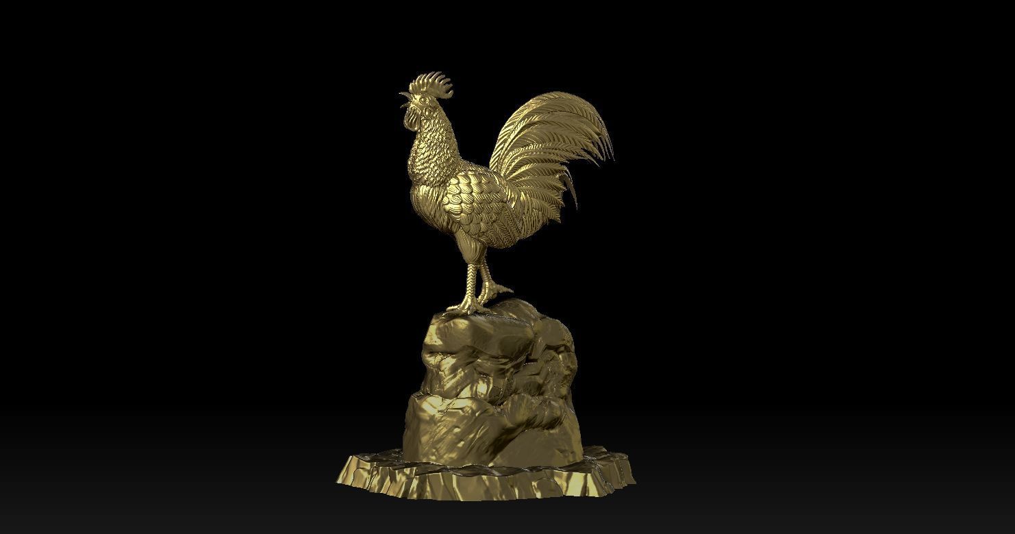 Rooster Statue 3D Print model 3D print model_17