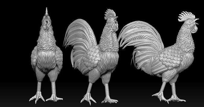 Rooster Statue 3D Print model  3D print model