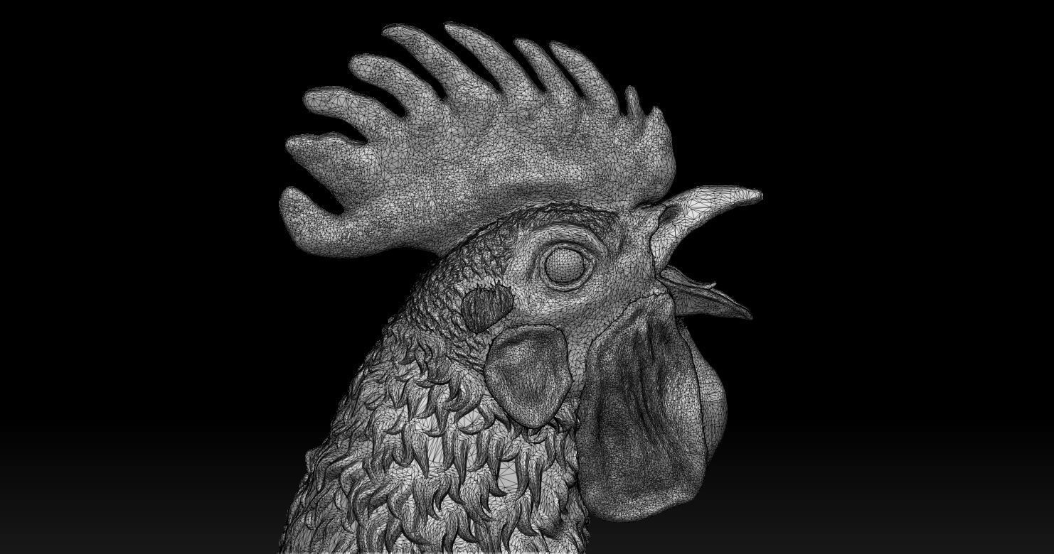 Rooster Statue 3D Print model 3D print model_8