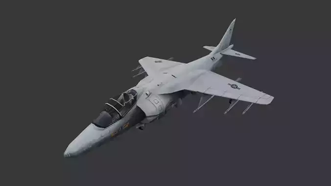 Harrier Jump Jet Low Poly