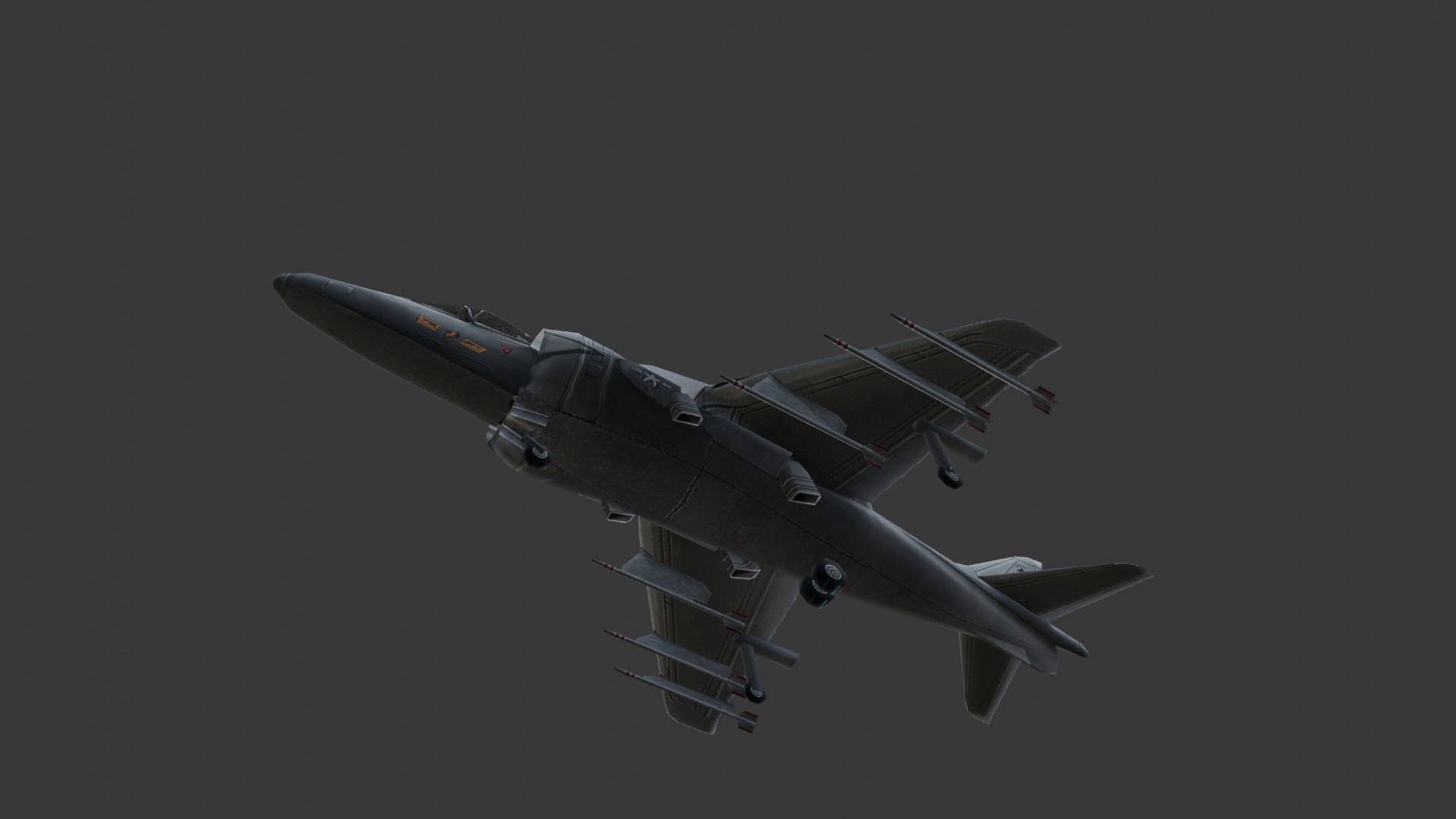 Harrier Jump Jet Low Poly Low-poly 3D model_3