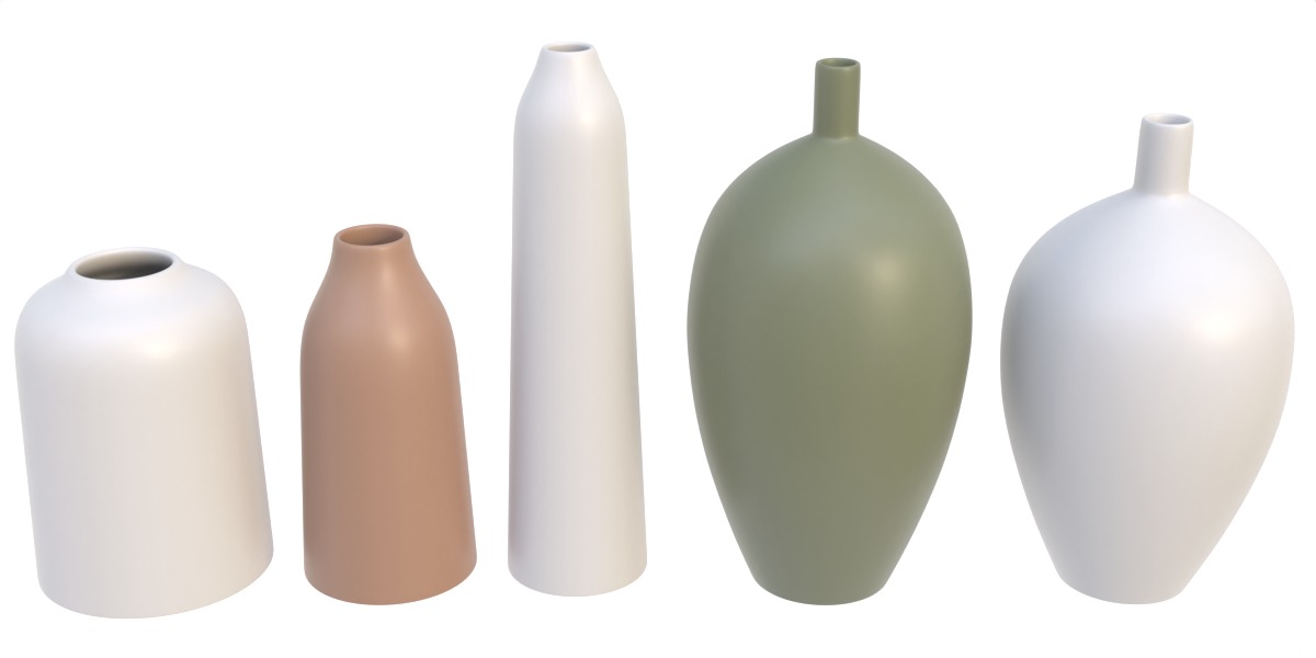 Decorative vase vol 04 Low-poly 3D model_3