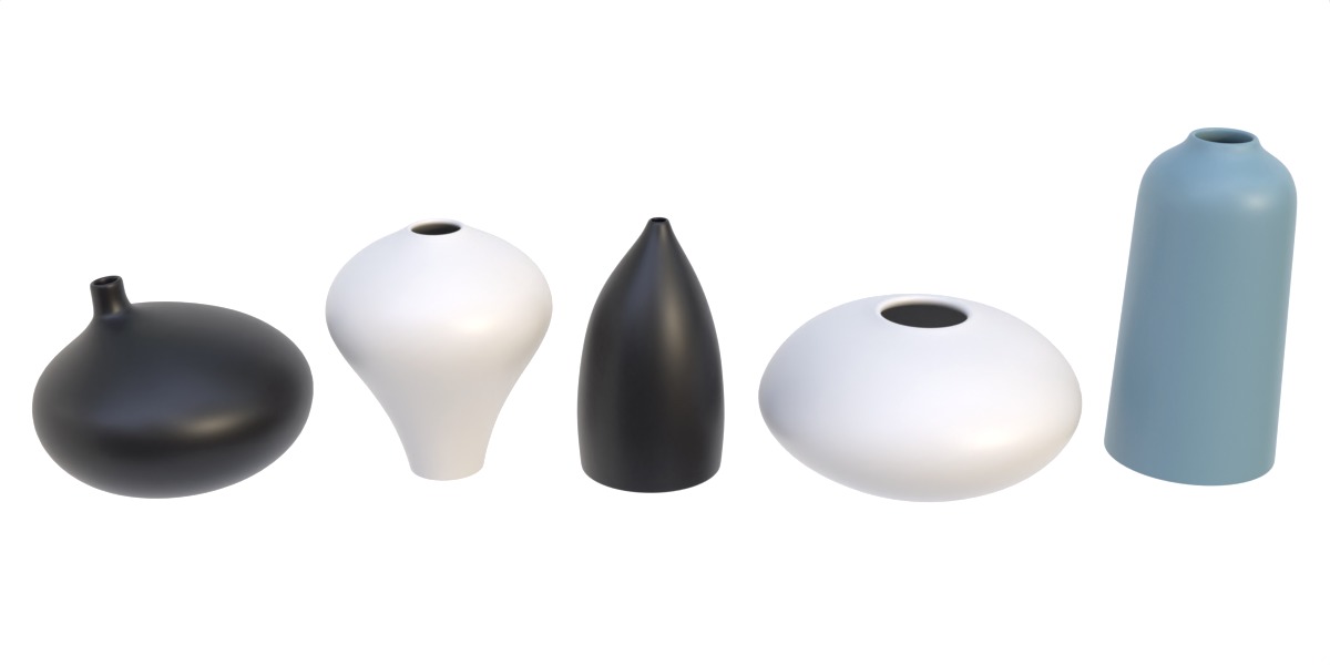 Decorative vase vol 04 Low-poly 3D model_4