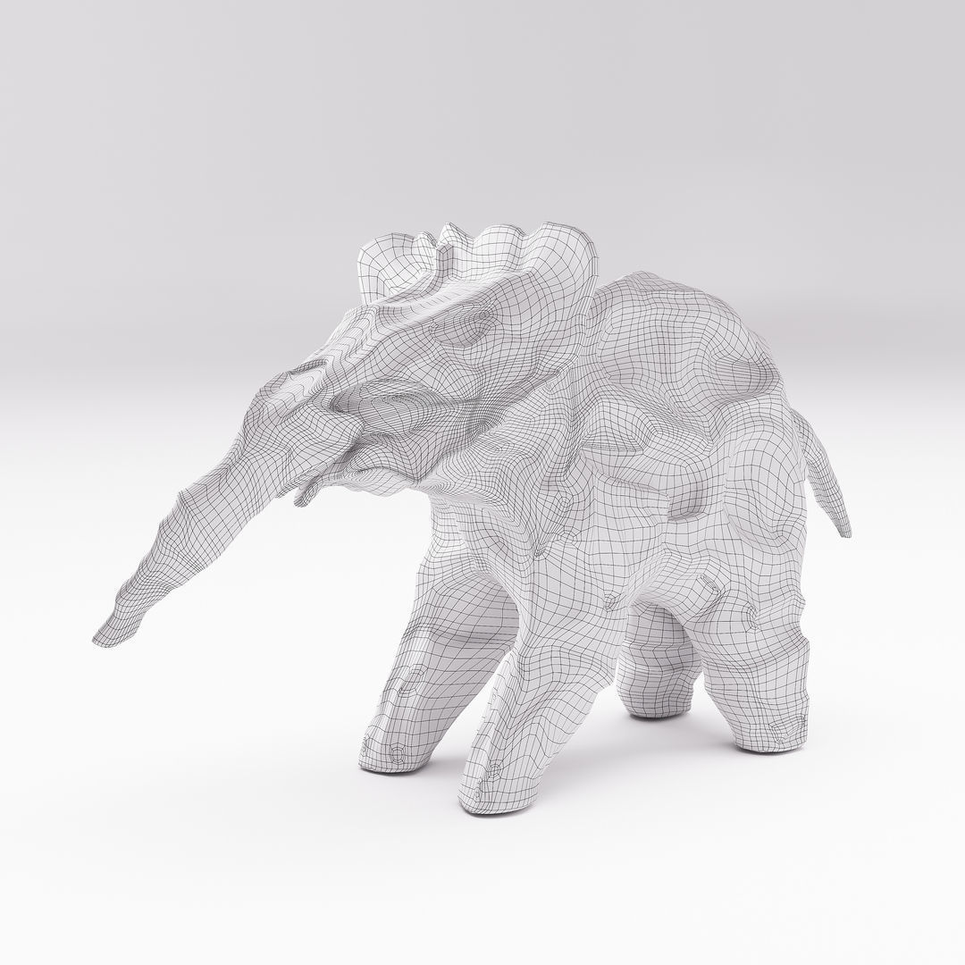 Elephant design object 3D model_12