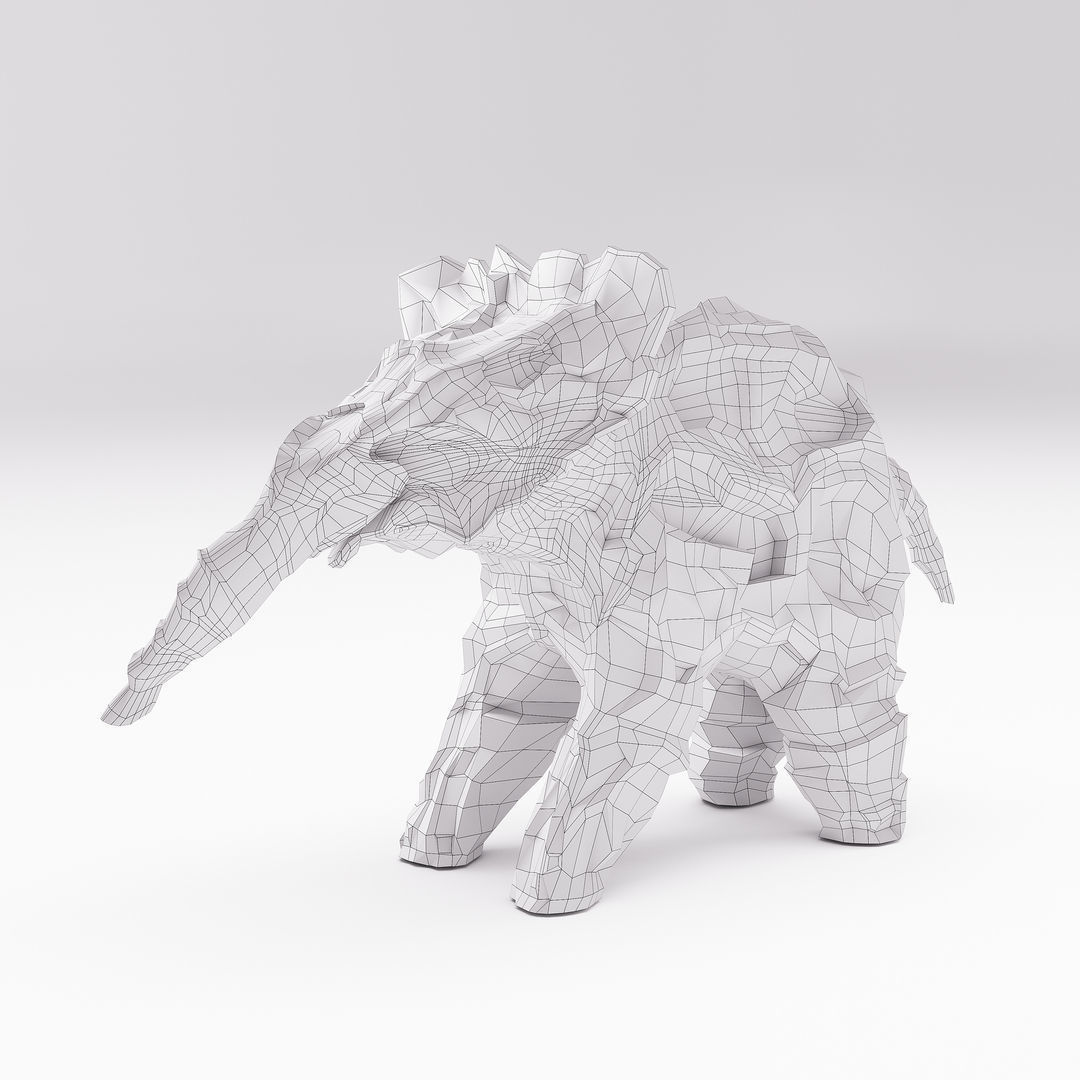 Elephant design object 3D model_11