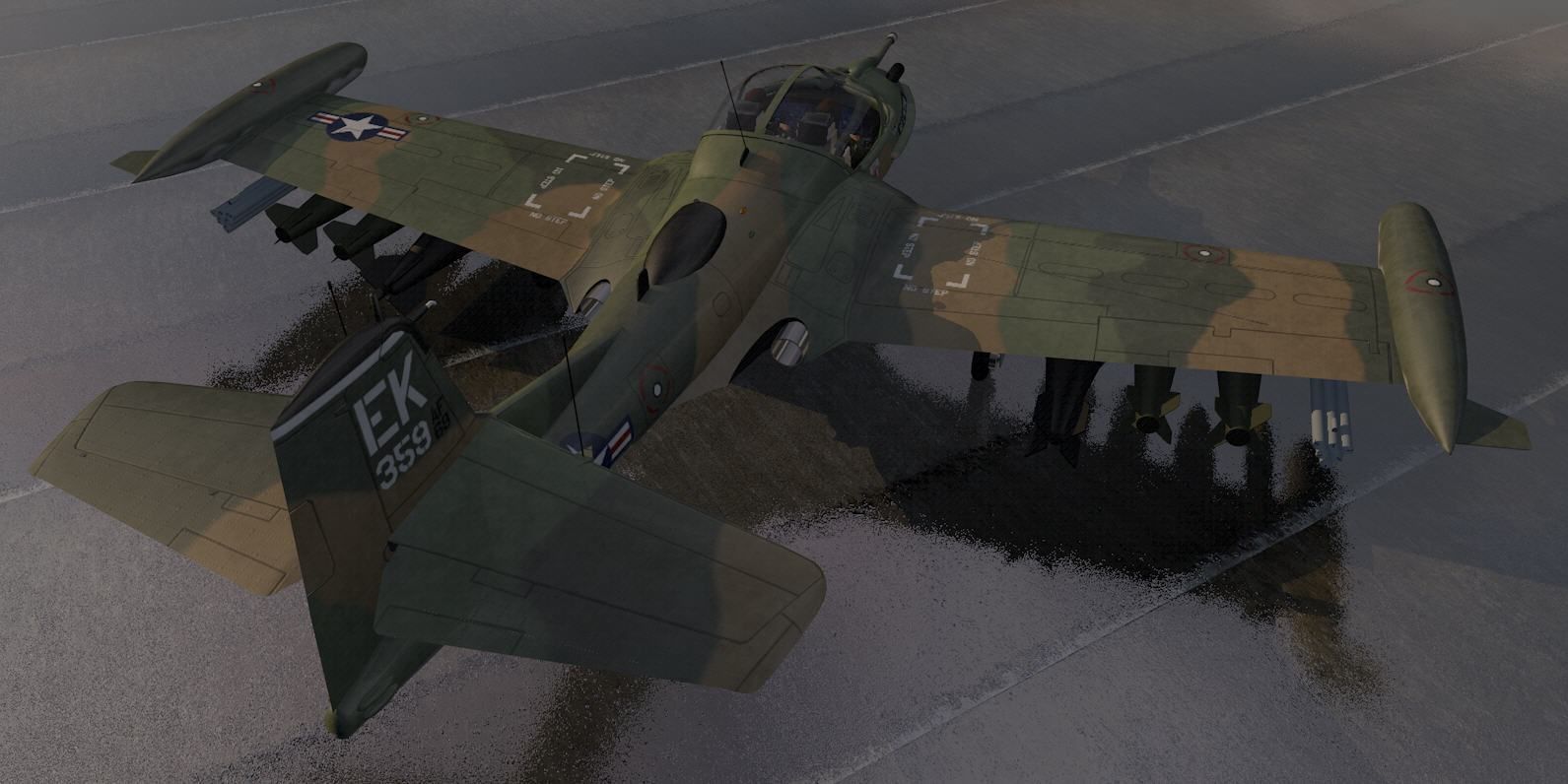 Cessna A-37B Dragonfly 3D model_4