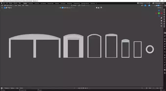 Architectural Arches Free 3D model