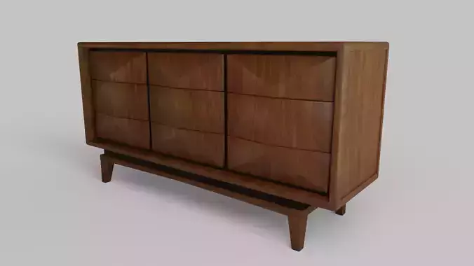 Wooden Cupboard Retro Design 