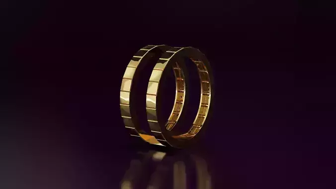 2line cube Ring Free 3D print model