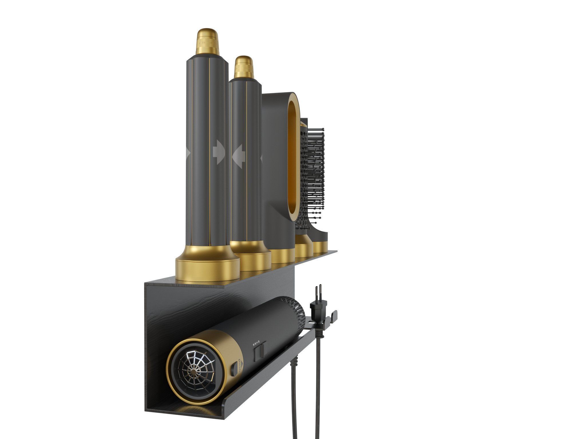 electrical hairdryer and styler  3D model_11