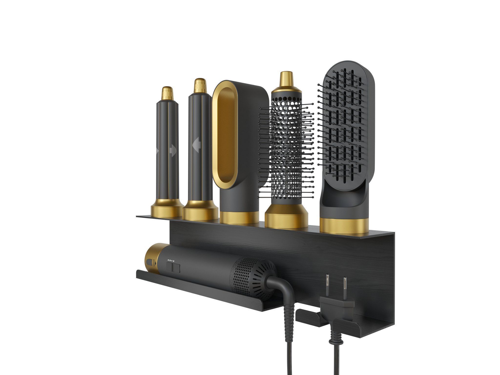 electrical hairdryer and styler  3D model_3