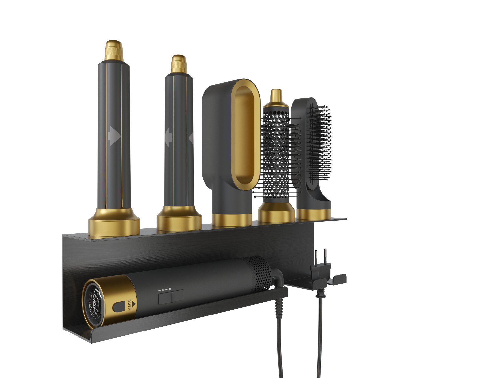 electrical hairdryer and styler  3D model_12
