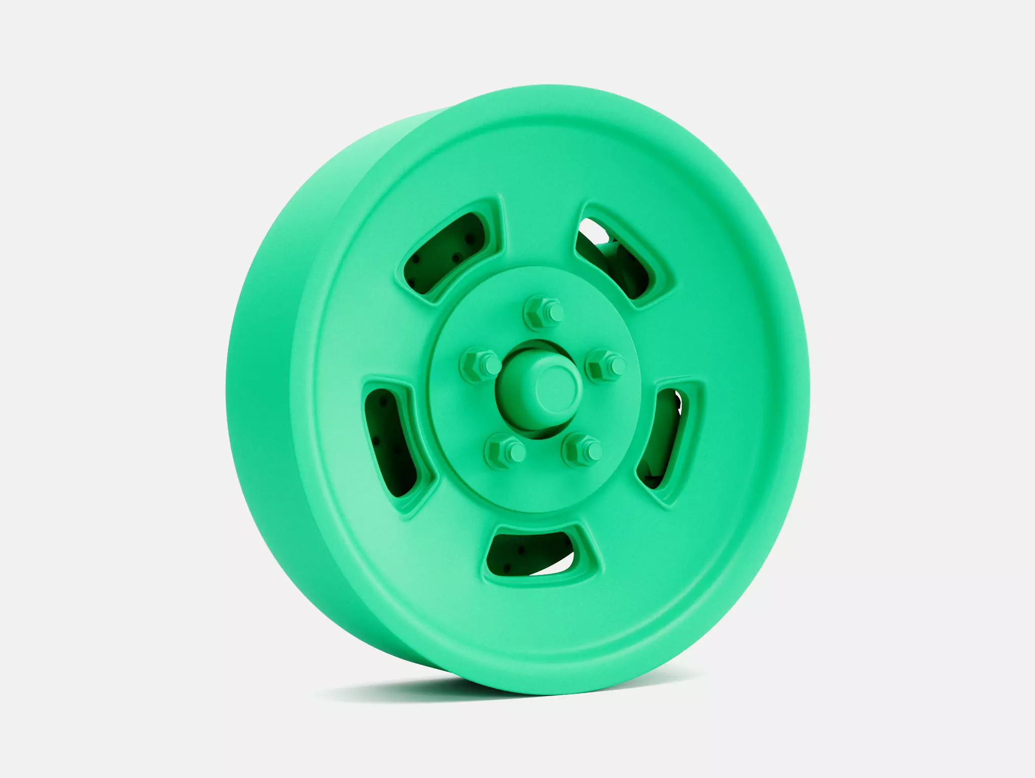 15x4 Halibrand Sprint Wheel and Brake 3D print model_0