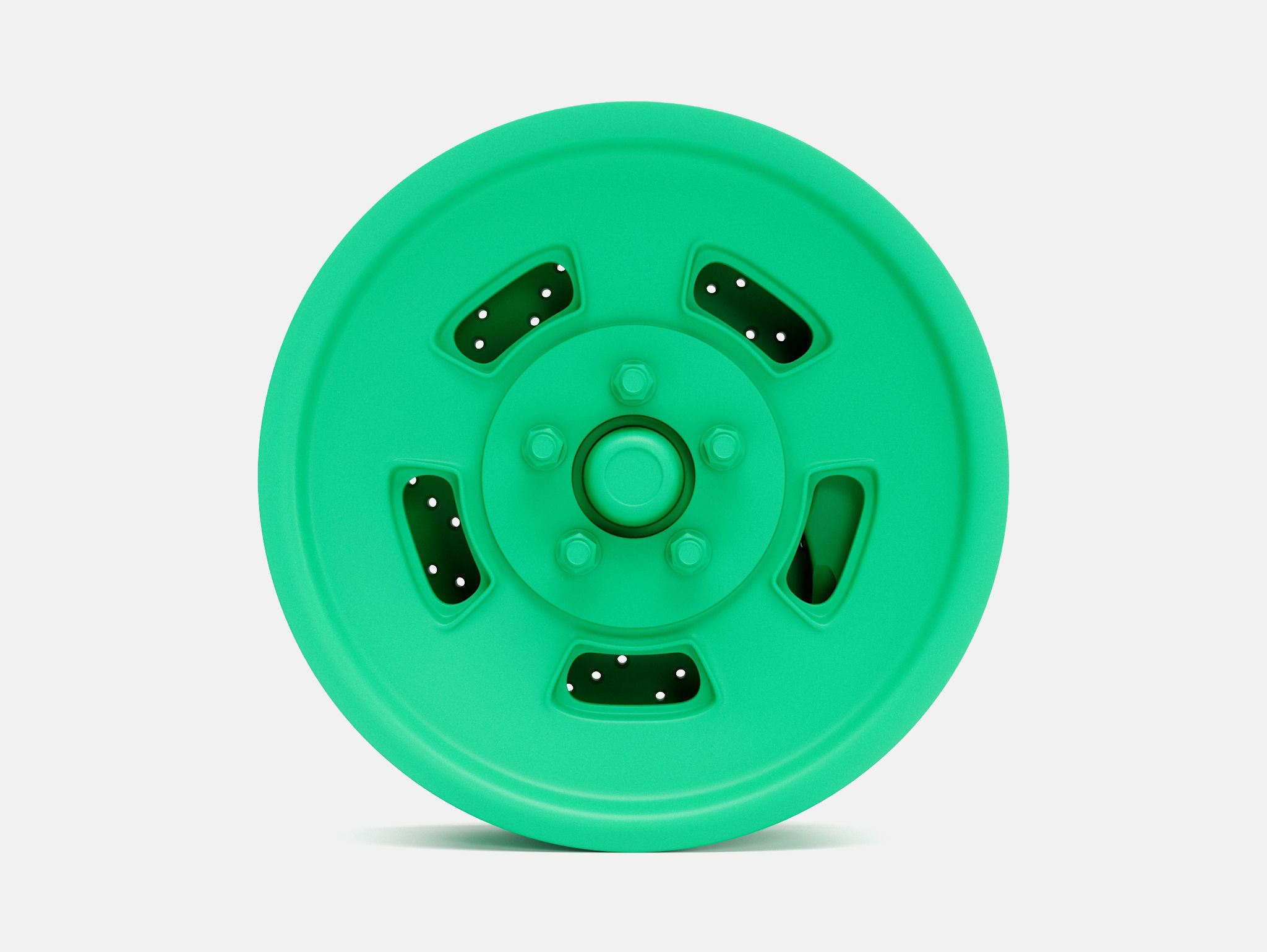 15x4 Halibrand Sprint Wheel and Brake 3D print model_1