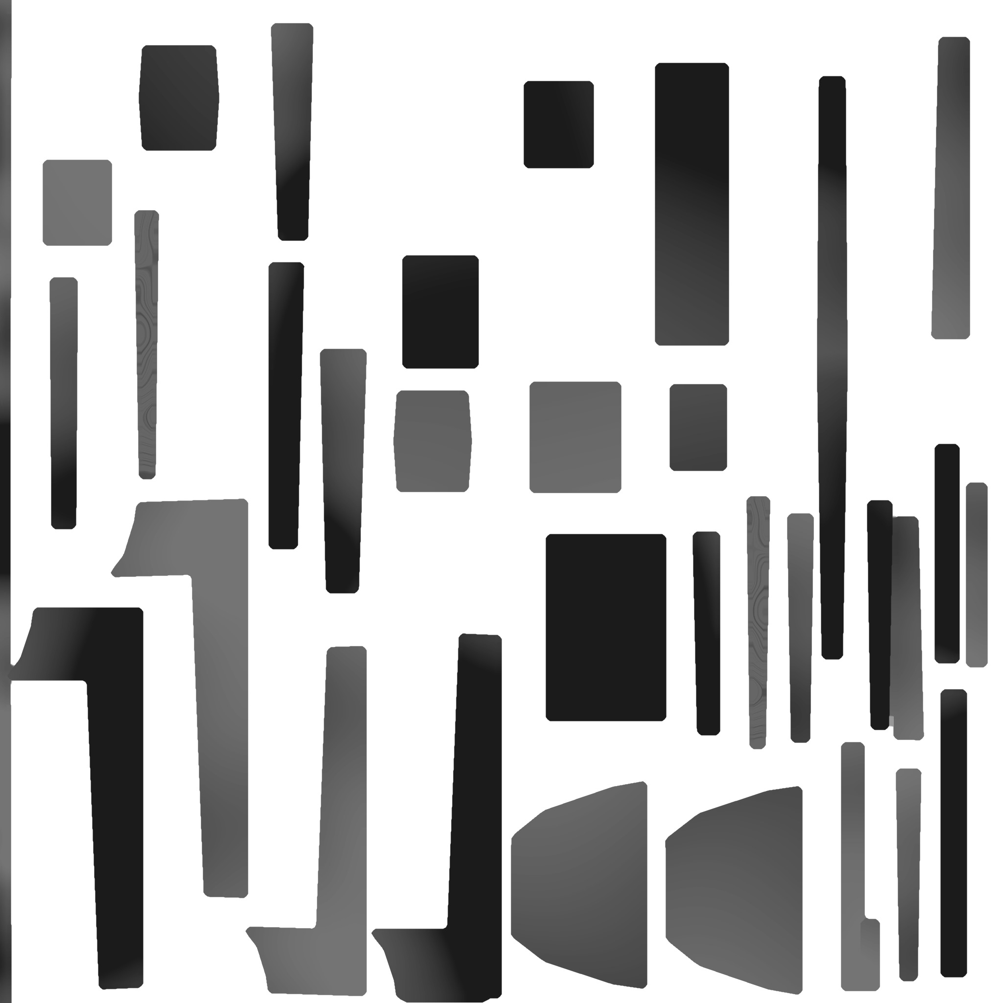 Dinner fork in metal material  wooden handle real dimension  Low-poly 3D model_15