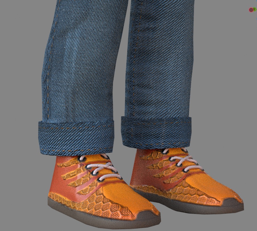 Stylized Female Character with Goggles - Game ready Model Low-poly 3D model_3