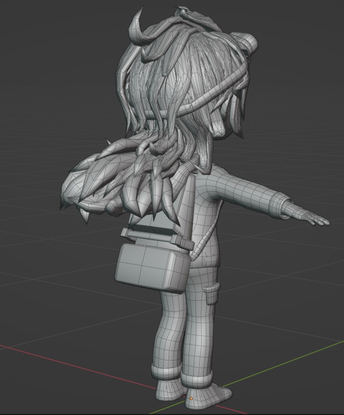 Stylized Female Character with Goggles - Game ready Model Low-poly 3D model_9