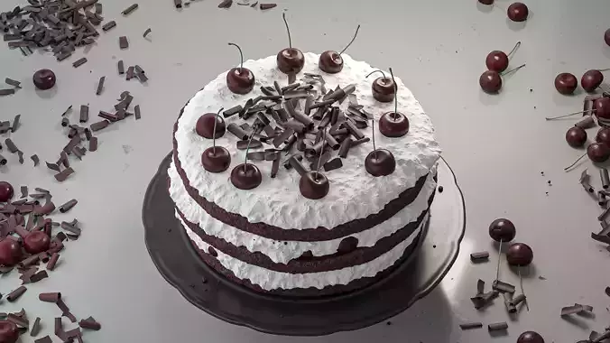 black cherry cake