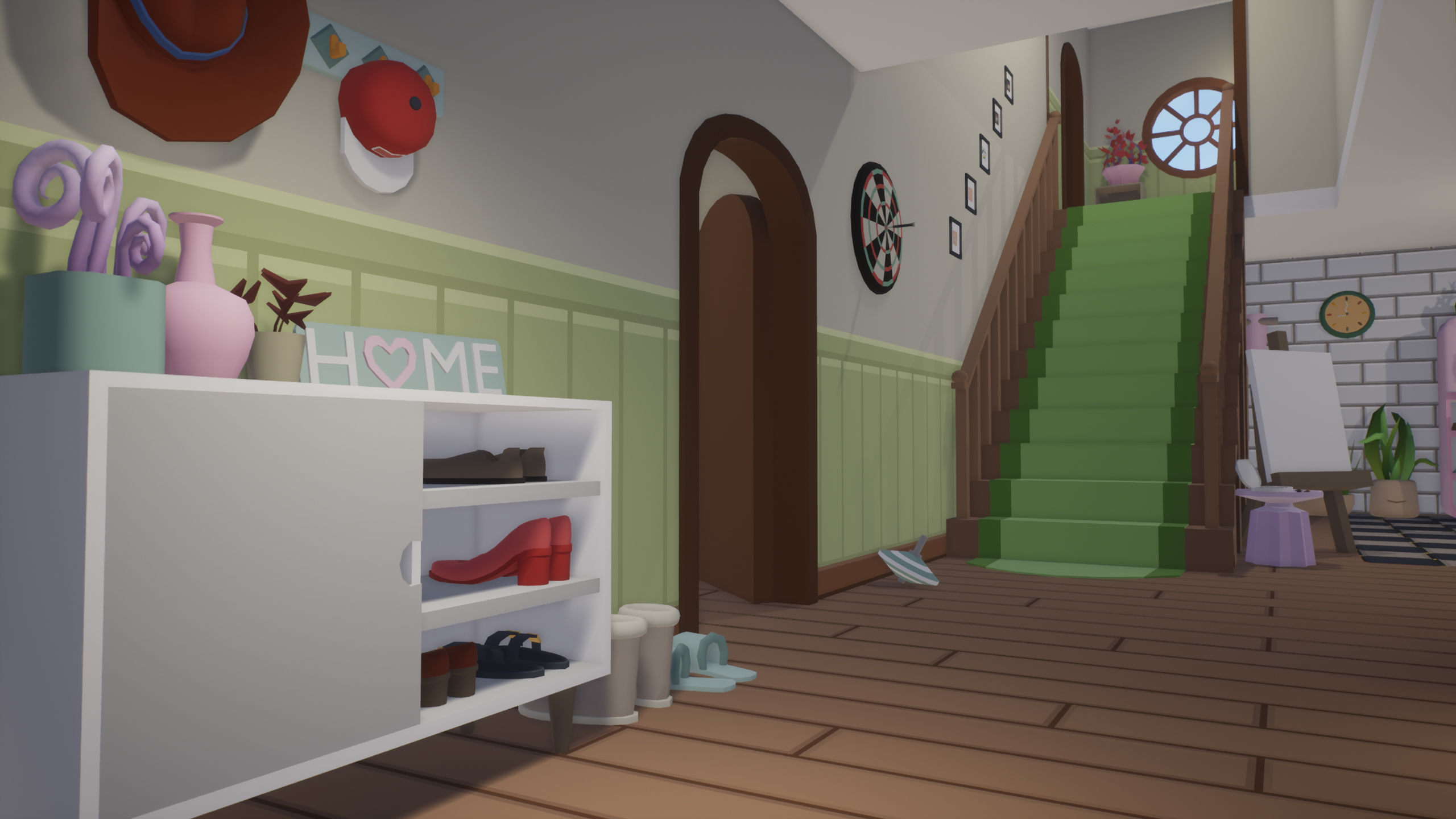 Low Poly Cozy House Interior Low-poly 3D model_1