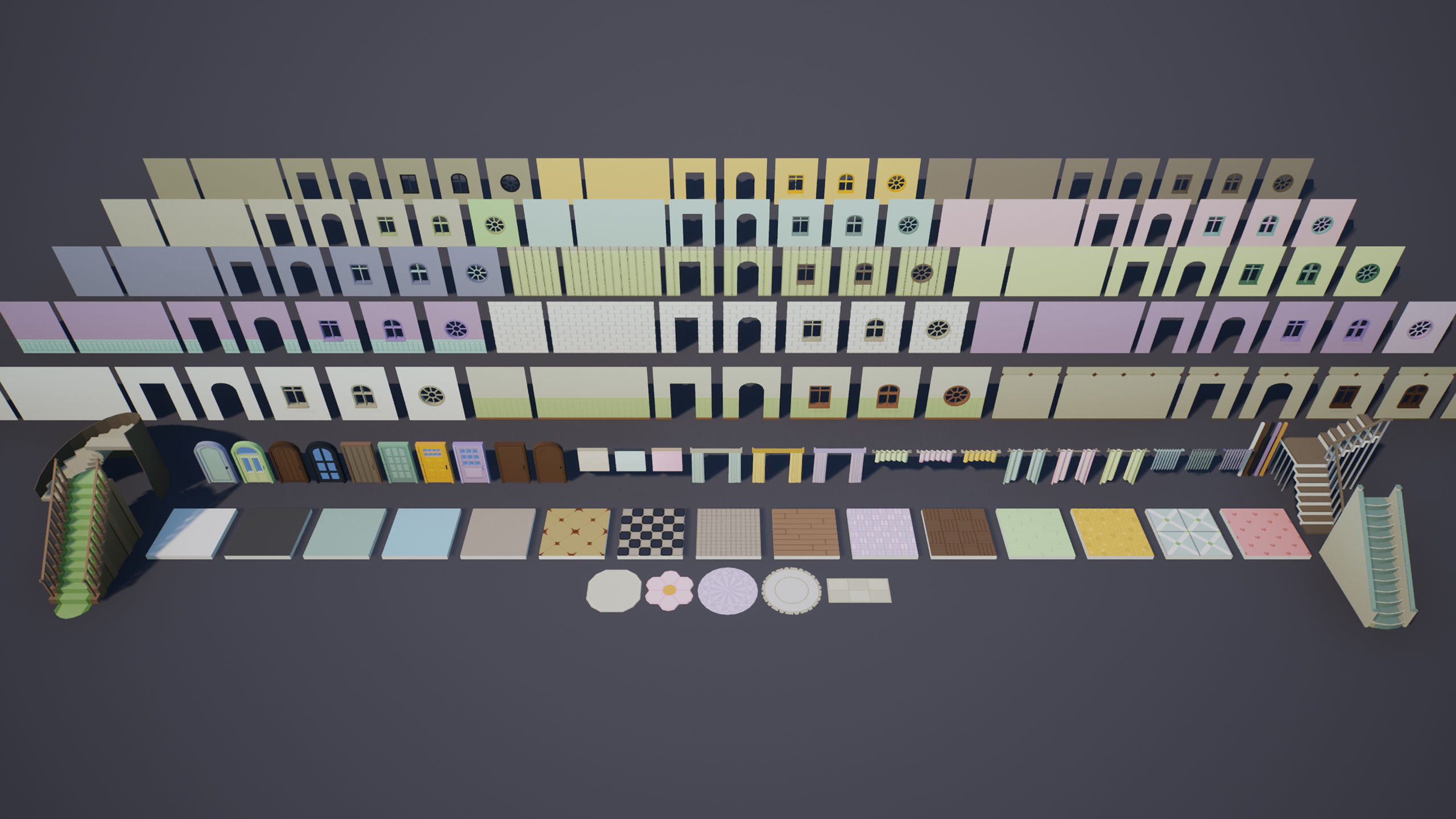 Low Poly Cozy House Interior Low-poly 3D model_9